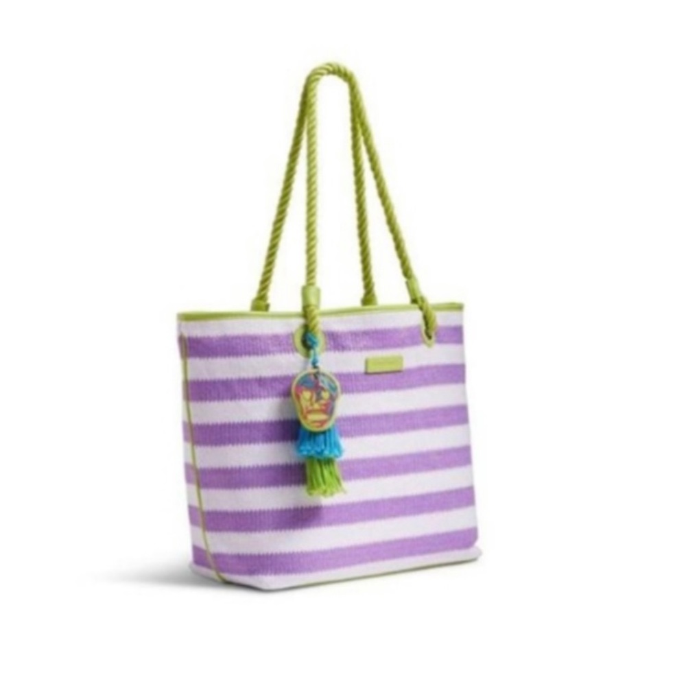 Vera Bradley Striped Tote Lilac Stripe 15953-640 - Picture 11 of 12